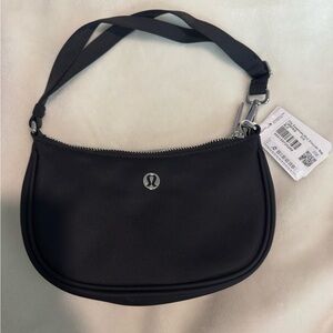 New! lululemon athletica Classic Black Shoulder Bag